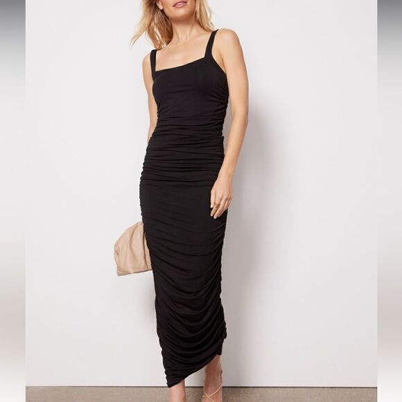 NWT GOOD AMERICAN Ruched Maxi dress XS - Picture 1 of 6